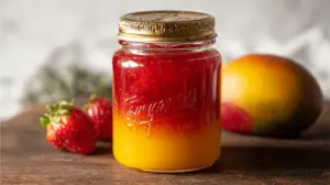 Sonnenaufgang im Glas: Erdbeer-Mango-Marmelade