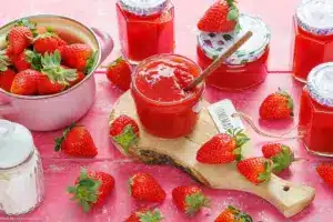 Selbstgemachte Erdbeermarmelade