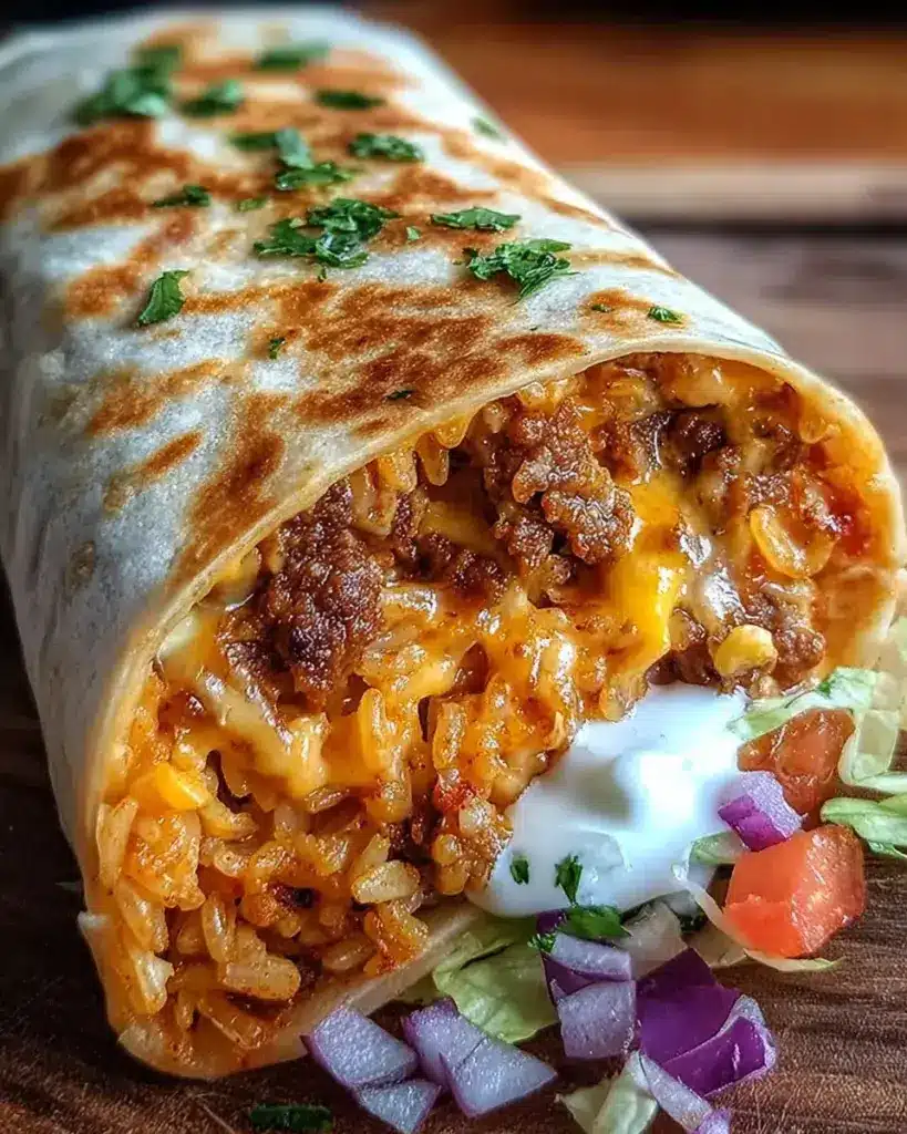 Gegrillter Kaese-Burrito