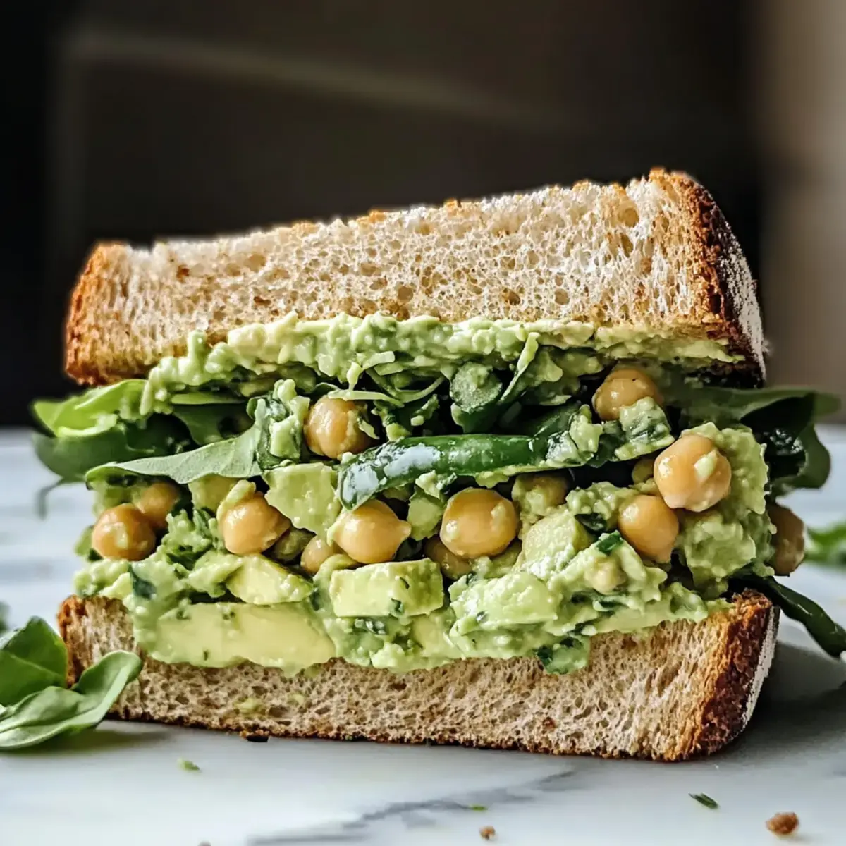 Grüner Göttin Salat Sandwich
