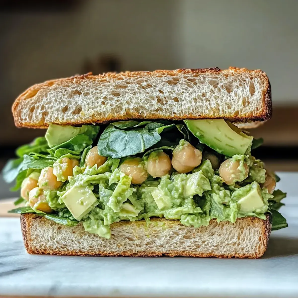Grüner Göttin Salat Sandwich