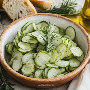 Klassischer Gurkensalat mit Essig und Öl