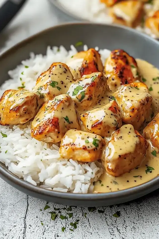 Honig Senf Hähnchen mit Reis