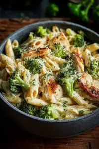 Cremige Hähnchen-Brokkoli-Pasta