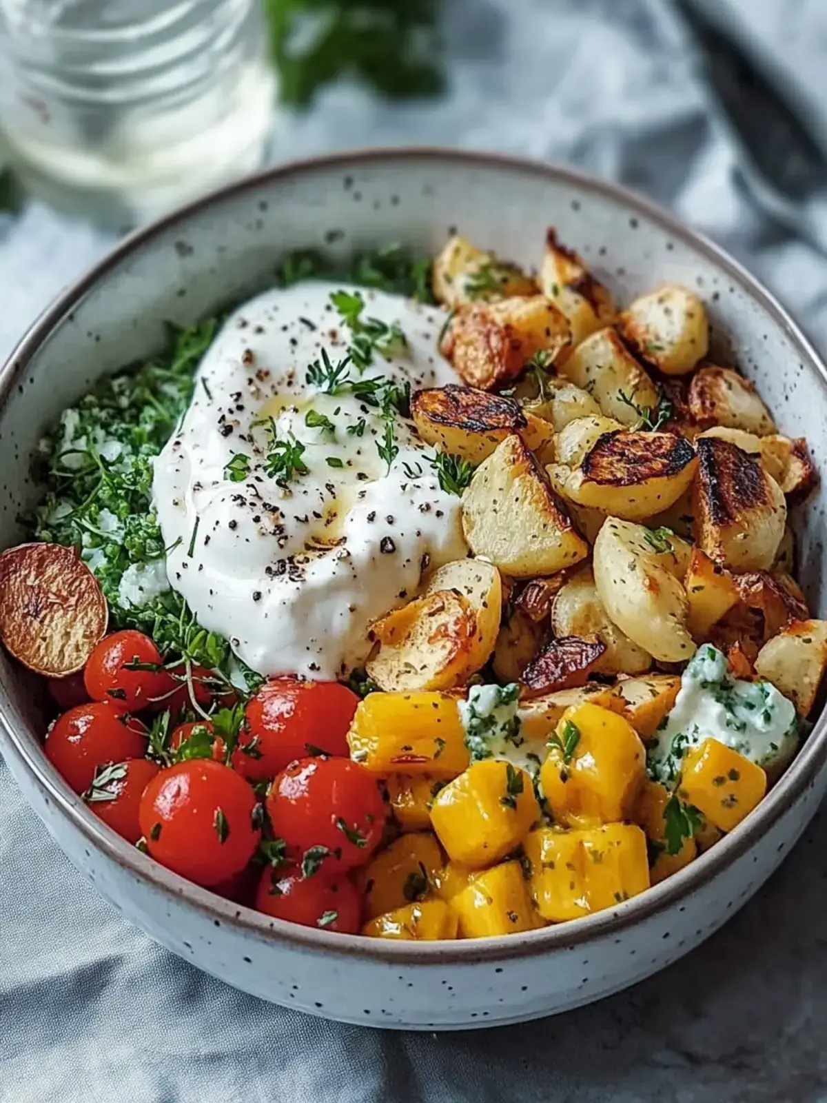 Hähnchen Gemüse Bowl
