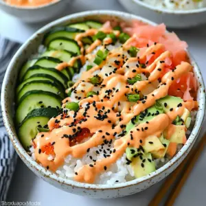 Gesunde California Roll Sushi Bowls für Meal Prep
