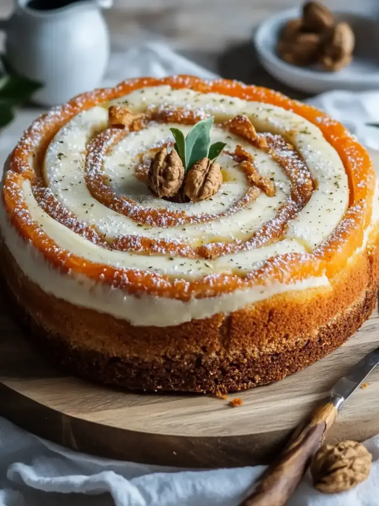 Karottenkuchen Käsekuchen Wirbel