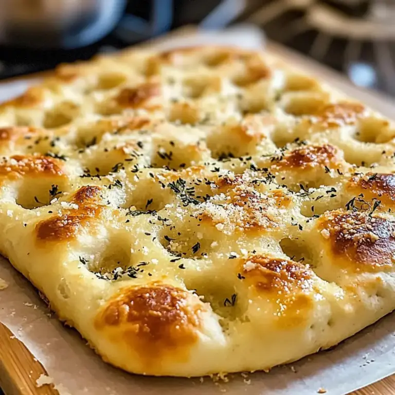 Knoblauch Parmesan Focaccia Brot