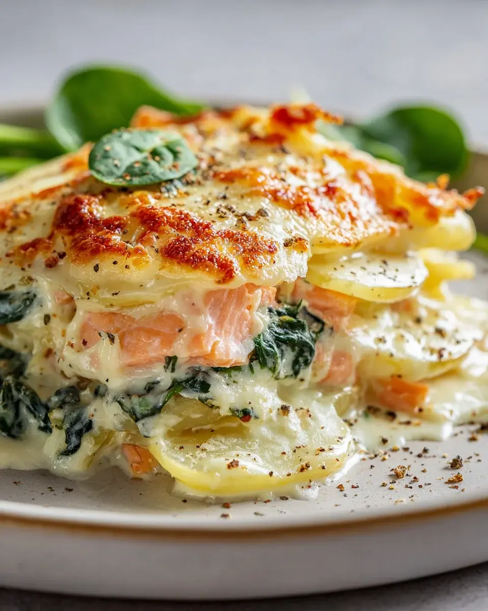 Lachs Auflauf mit Kartoffeln