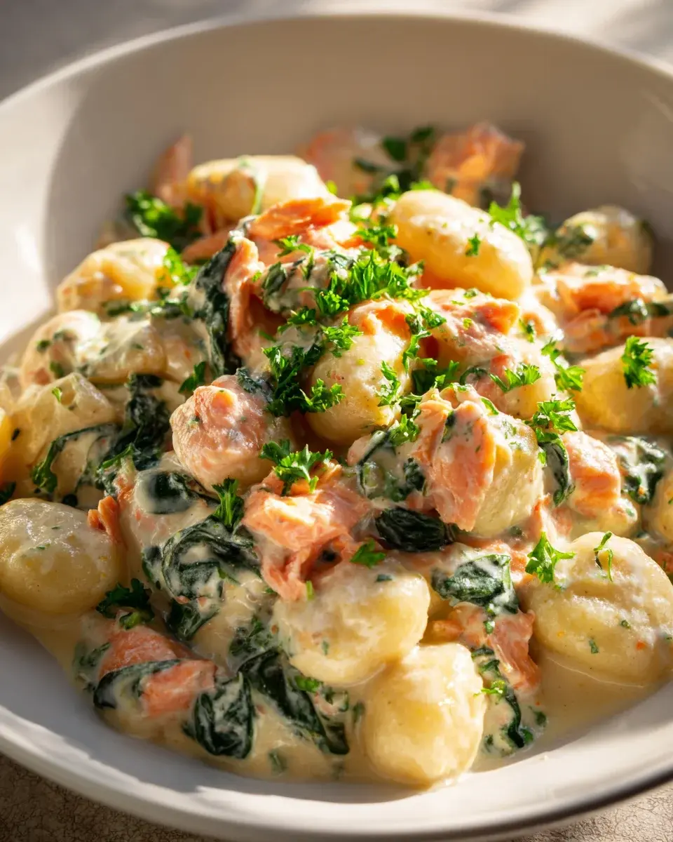 Lachs Gnocchi