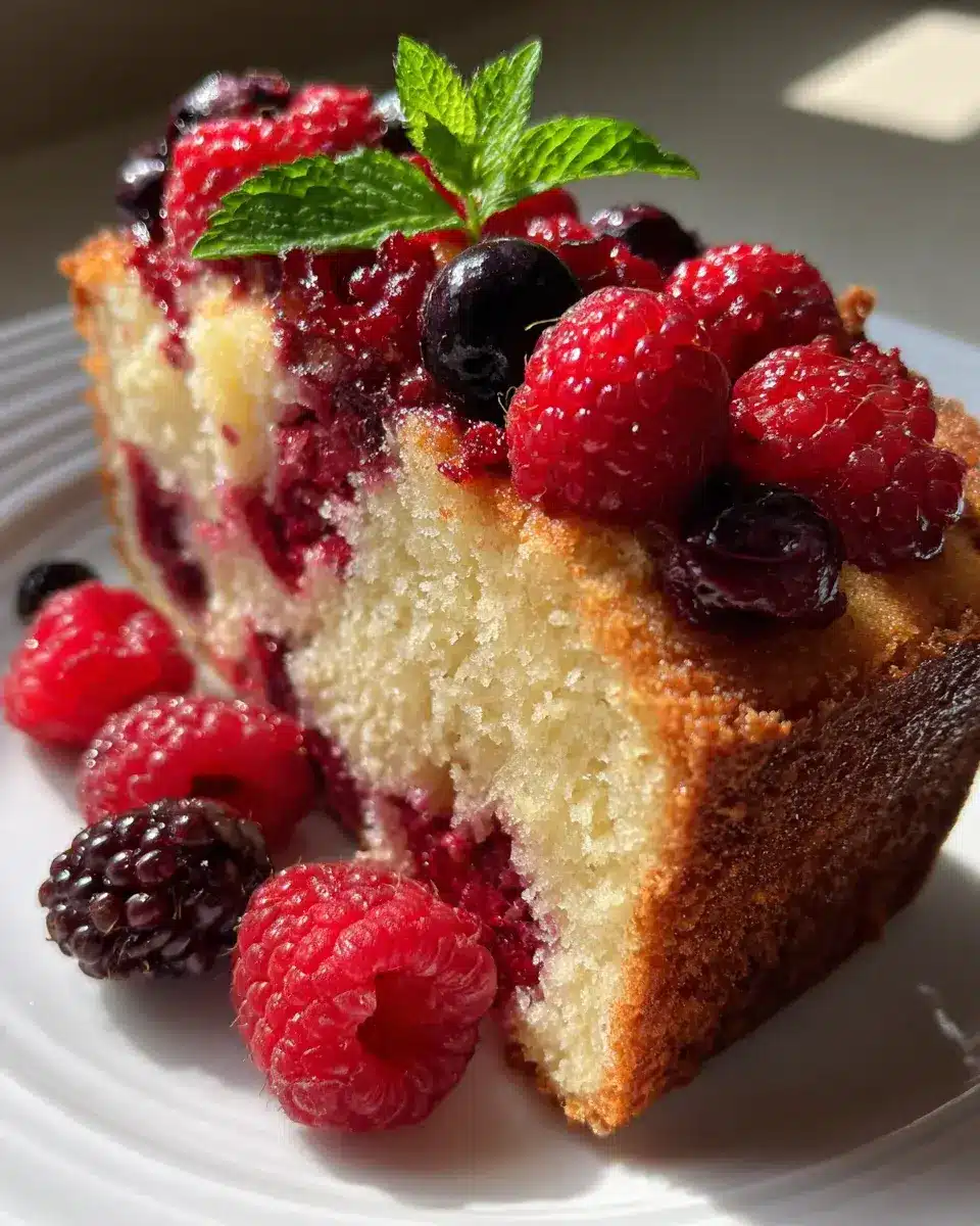 Leichter Buttermilchkuchen mit Beeren für Sommer 2 Leichter Buttermilchkuchen mit Beeren