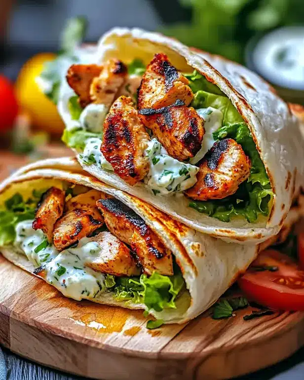 Mediterranes Hähnchen-Gyros