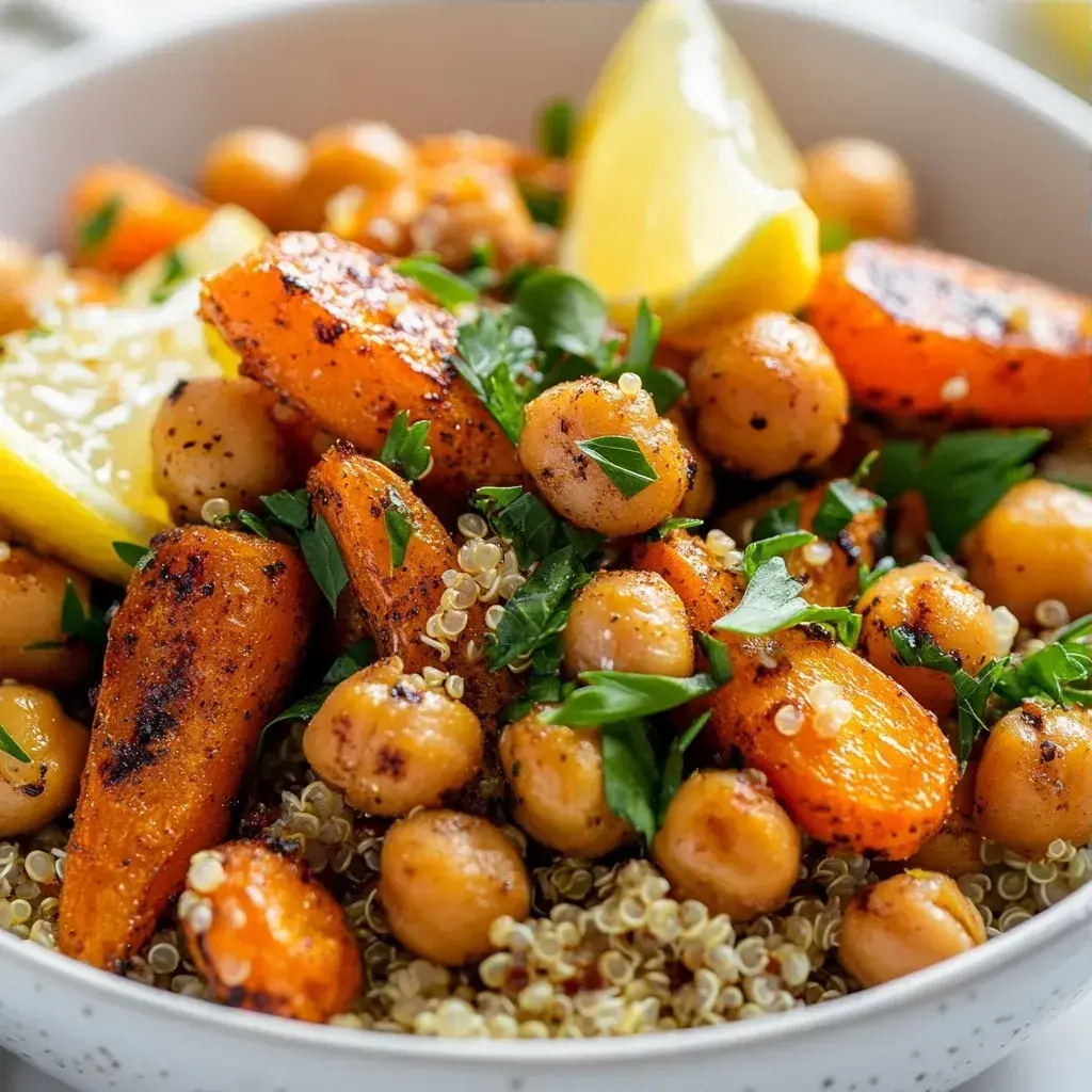 Möhren Kichererbsen Bowl