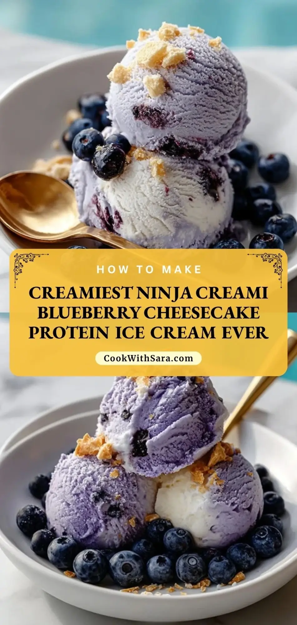 Creamiest Ninja Creami Blueberry Cheesecake Protein Ice Cream Ever 2 Ninja Creami Blaubeer Cheesecake Protein Eis