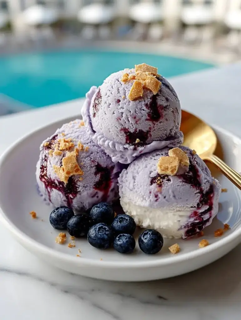 Ninja Creami Blaubeer Cheesecake Protein Eis
