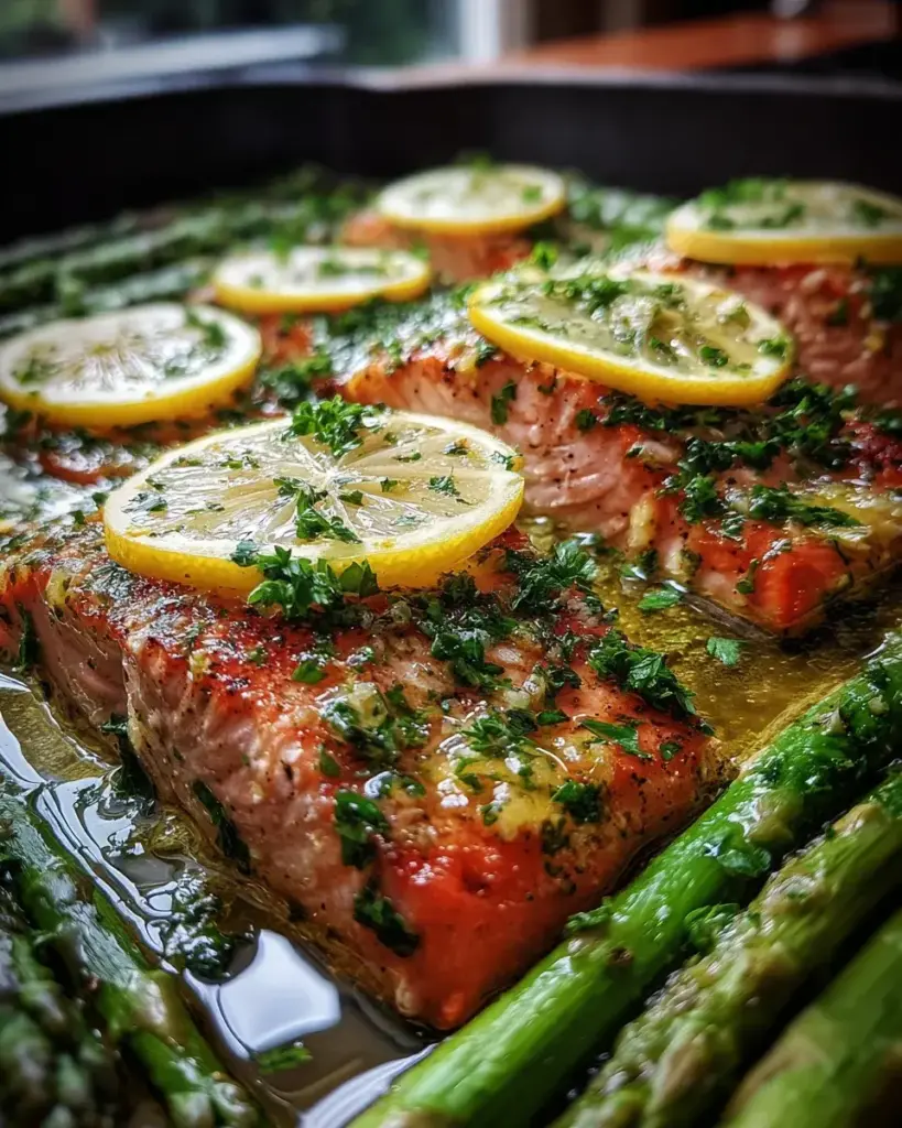 Ofen-Lachs mit grünem Spargel