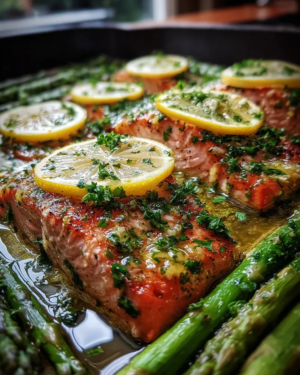 Ofen-Lachs mit grünem Spargel