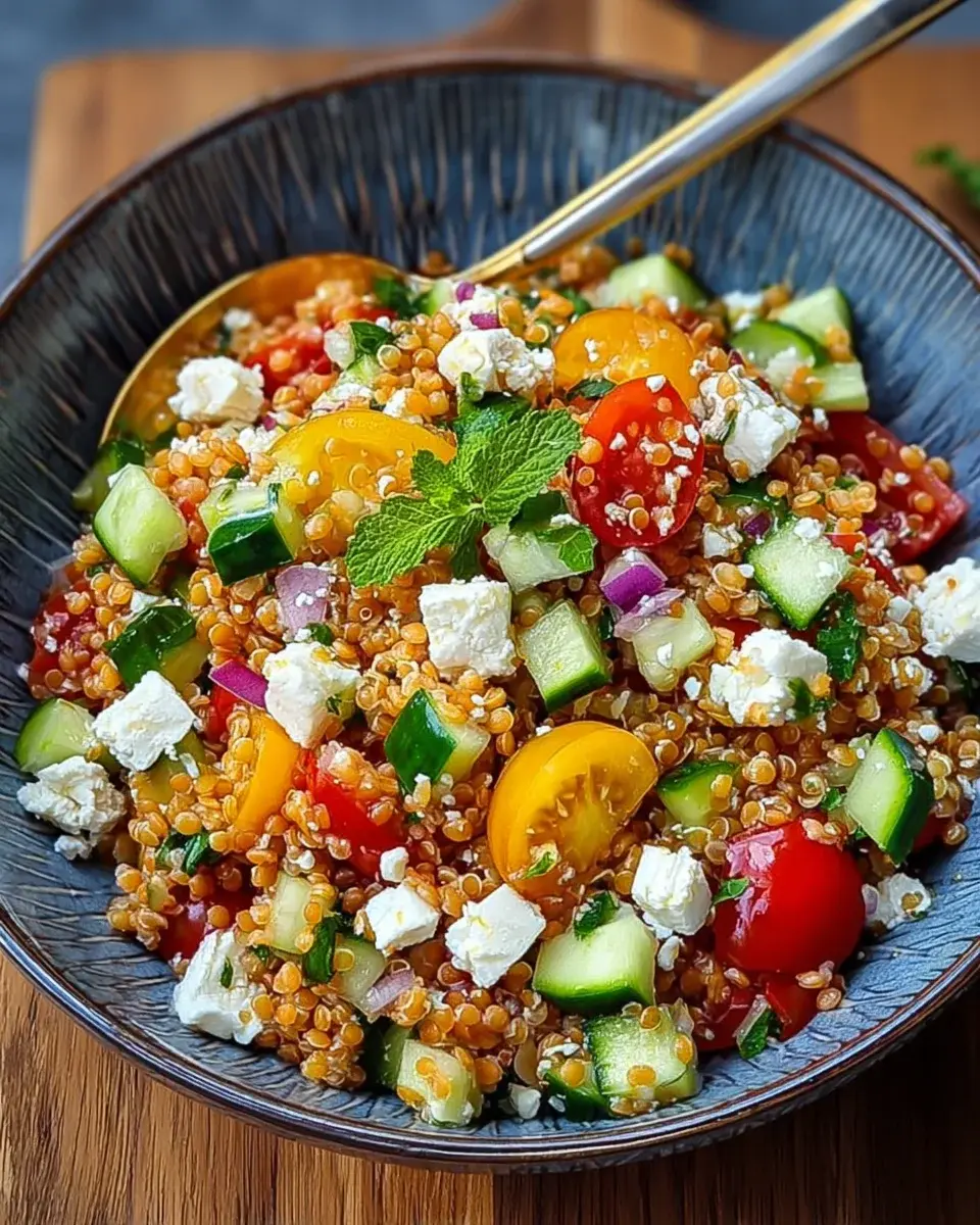 Orientalischer Rote Linsensalat mit Feta