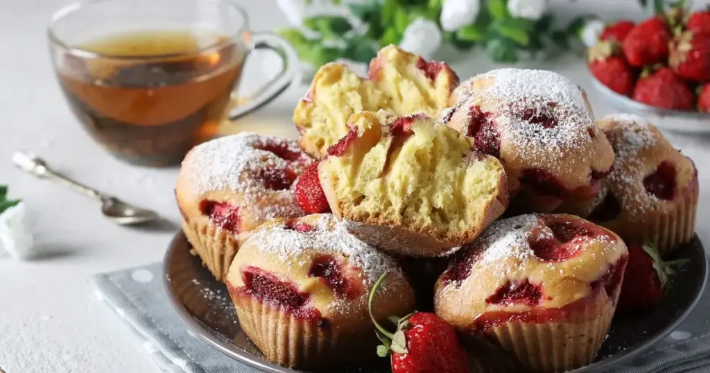 Ricotta-Erdbeer-Muffins
