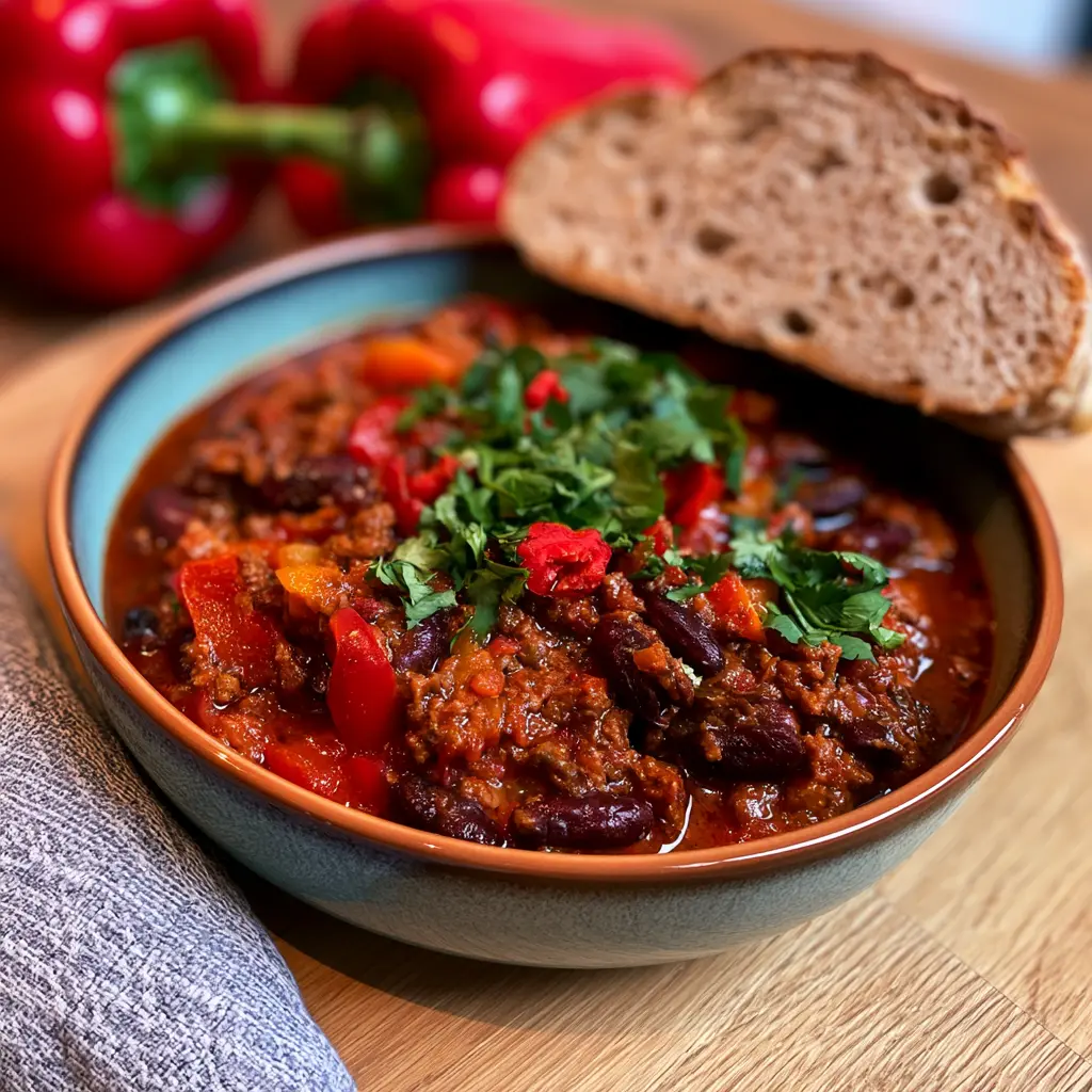 Herzhaftes Rinderhackfleisch-Chili mit Bohnen und Paprika - LNNRW 2 Rinderhackfleisch Chili