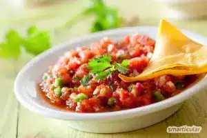 Scharfe Salsa selber machen auf Vorrat