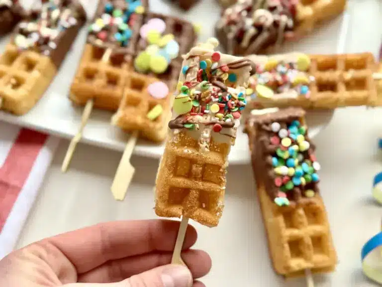 Waffeln am Stiel Kindergeburtstag