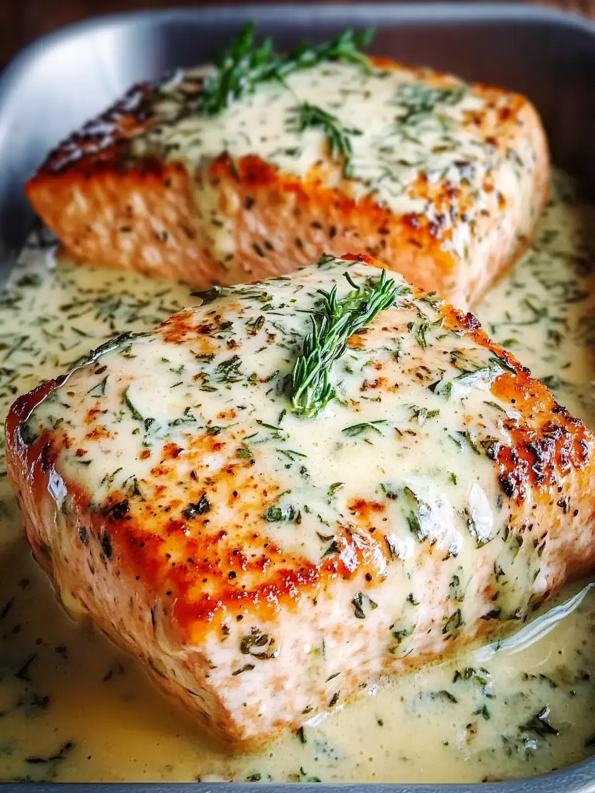 Cremiges Lachsfilet aus dem Ofen: Einfach und Lecker 2 cremiges Lachsfilet aus dem Ofen