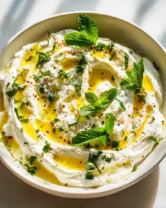 Einfacher geschlagener Feta-Dip für Frühlings-Partys