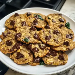 4-Zutaten Crispy Chocolate Oat Cookies