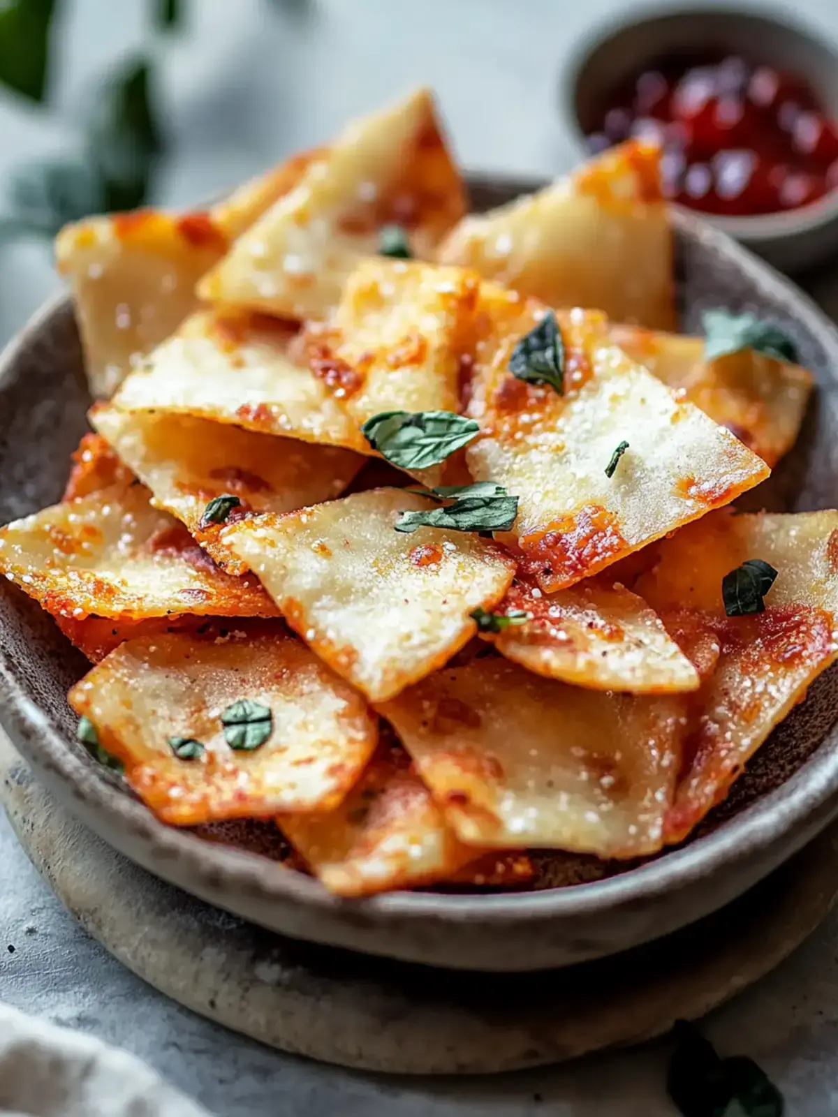 Air Fryer Pizza Chips