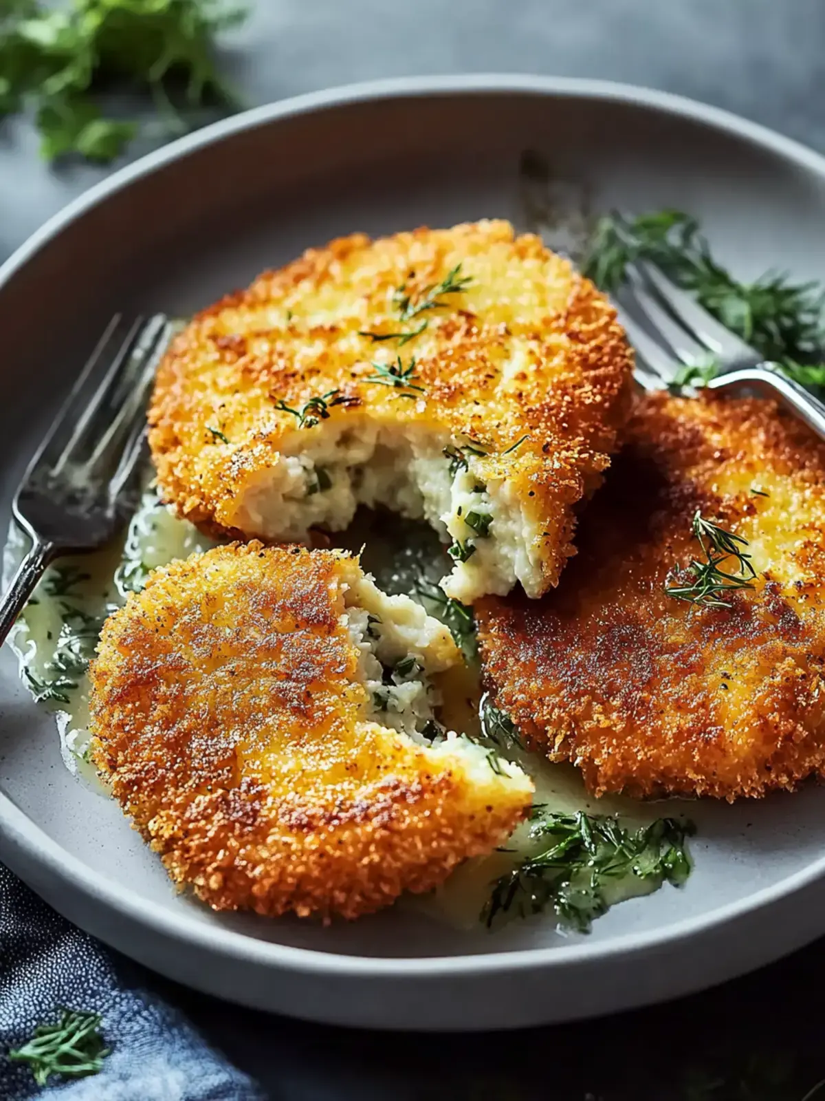 Airfryer Kohlrabi Schnitzel