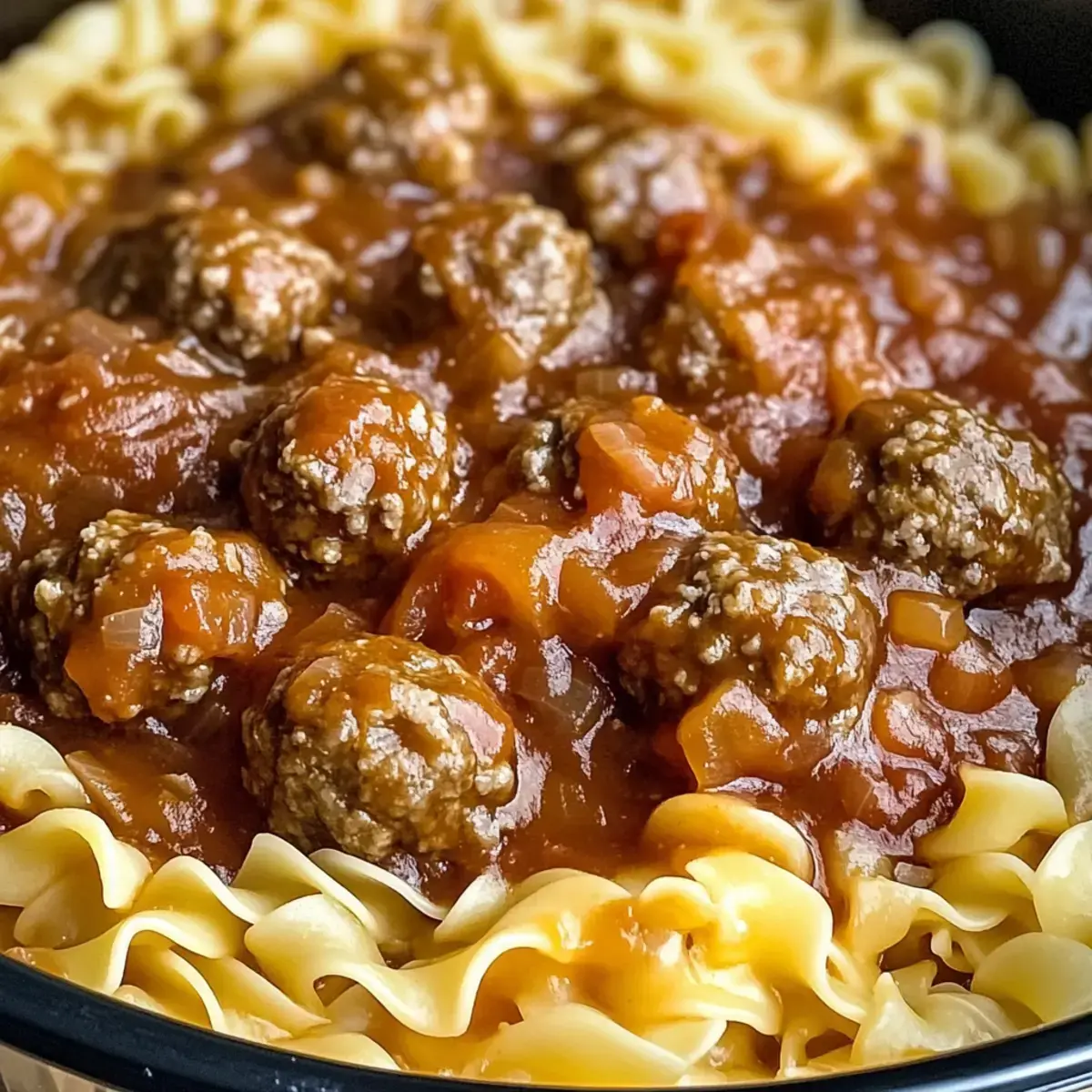 Einfach köstliche Amish Fleischbällchen Nudeln Slow Cooker 2 Amish Fleischbällchen Nudeln