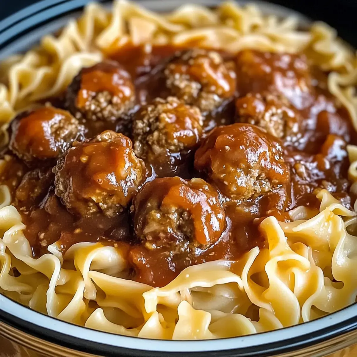 Amish Fleischbällchen Nudeln