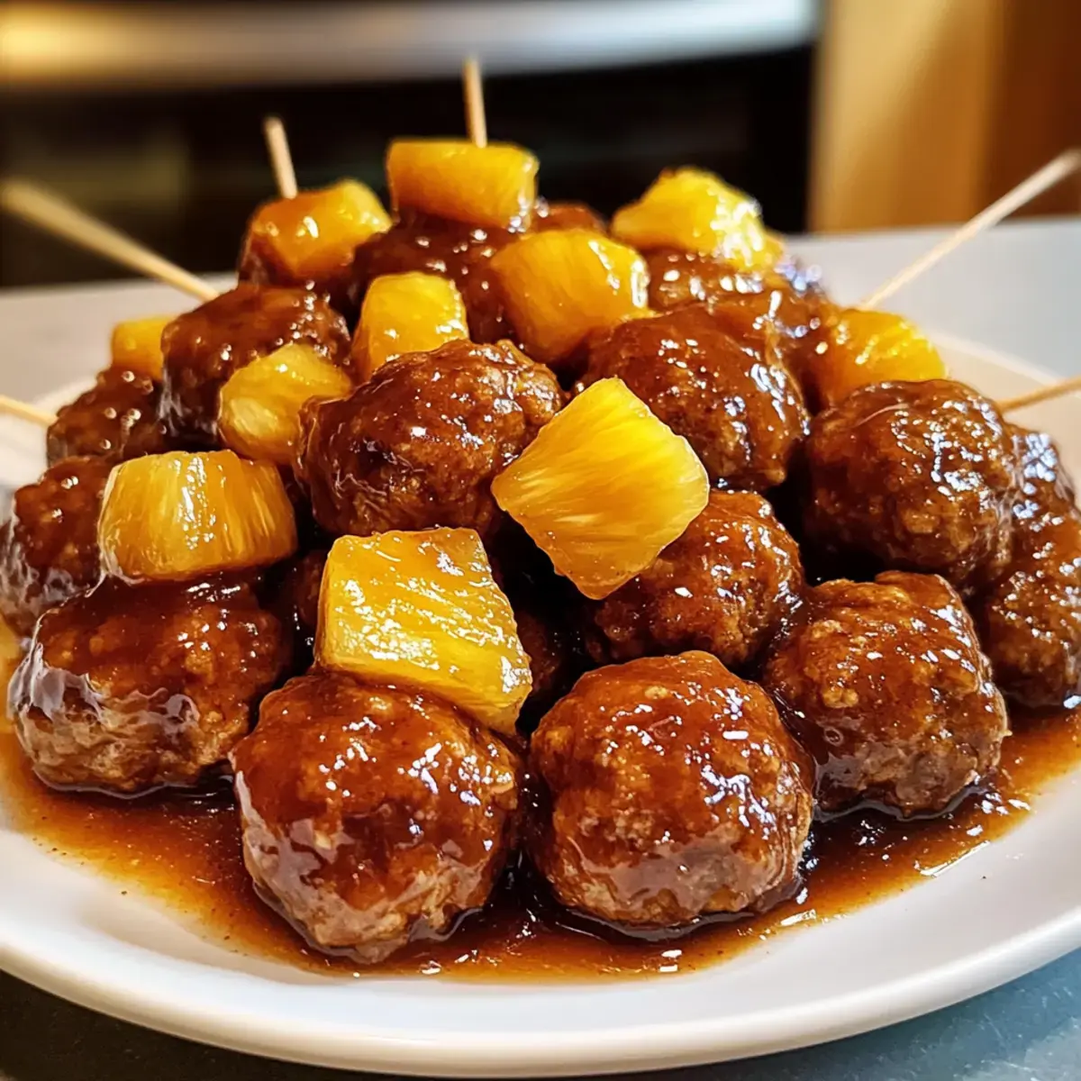 Ananas Brauner Zucker Fleischbällchen