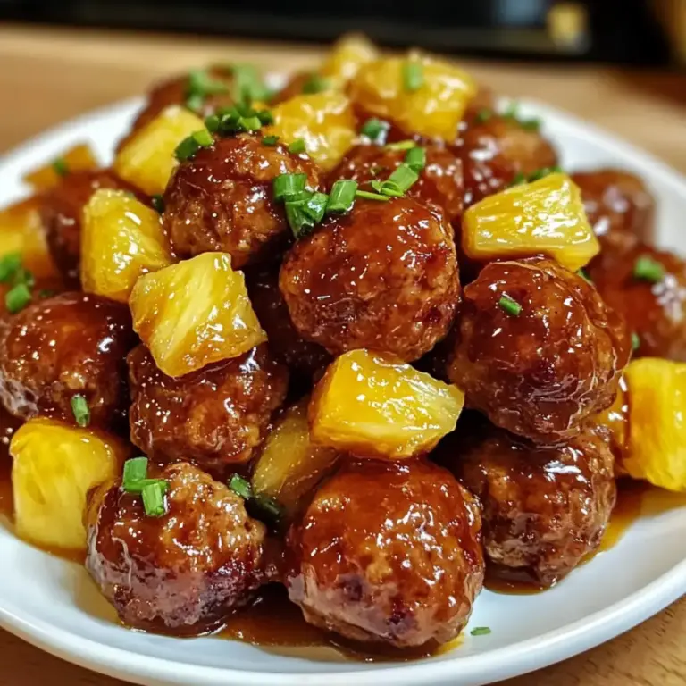 Ananas-Brauner-Zucker-Fleischbällchen-Bissen