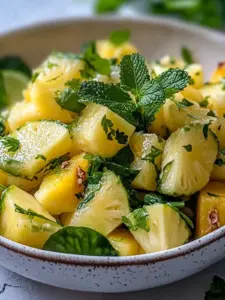 Erfrischender Ananas-Gurkensalat