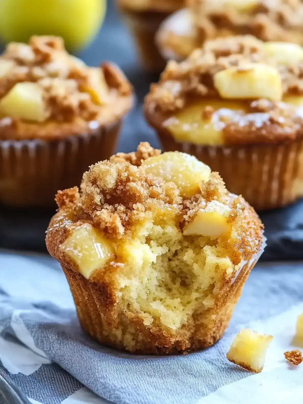 Apfel-Crisp-Käsekuchen-Muffins