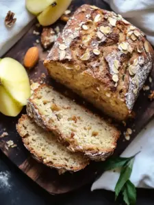 Apfelbrot mit Zimt-Pekannuss-Crunch