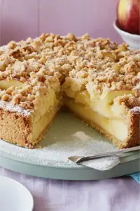 Apfelkuchen mit Vanillepudding