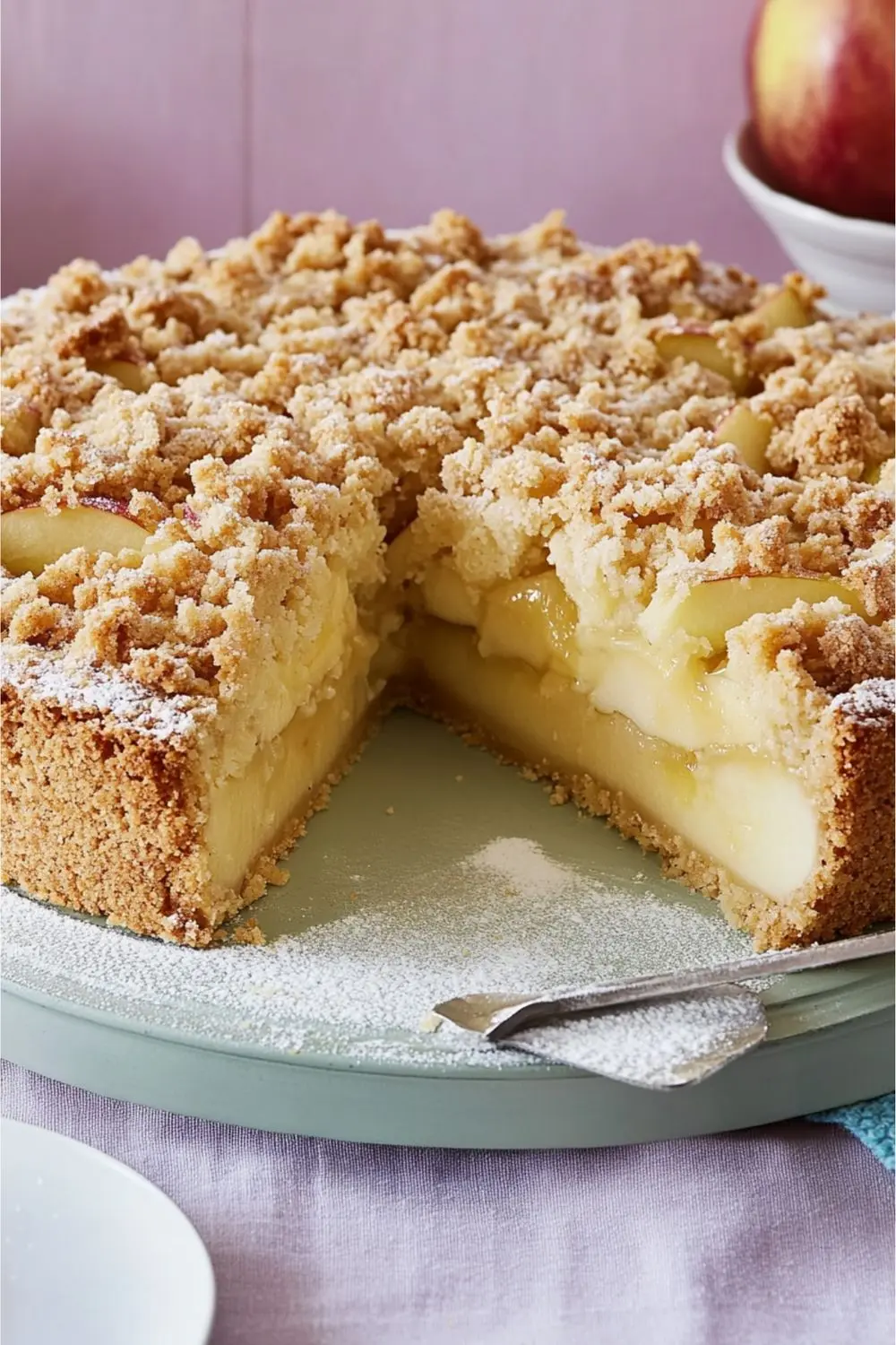 Apfelkuchen mit Vanillepudding
