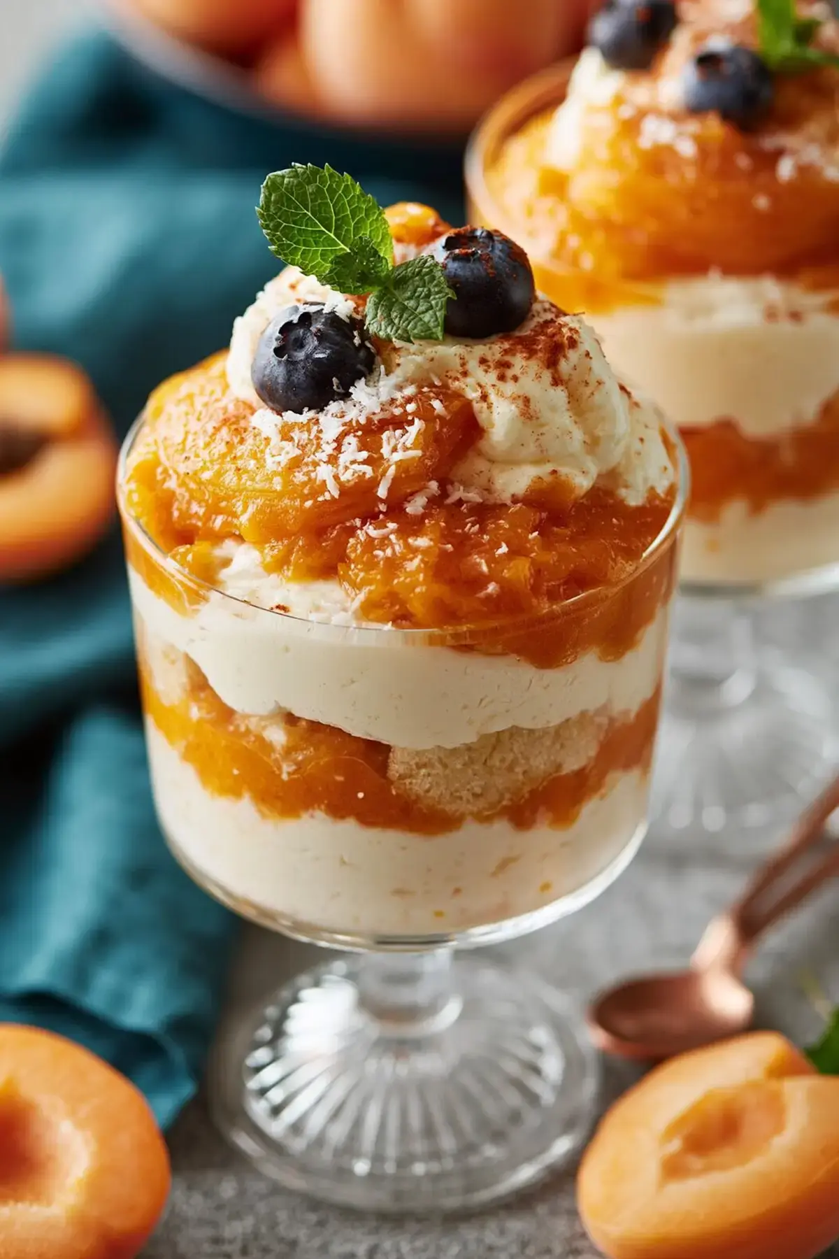 Aprikosen Dessert – Top Rezept 1 cremiger Genuss - Noras Kreationen 2 Aprikosen Dessert