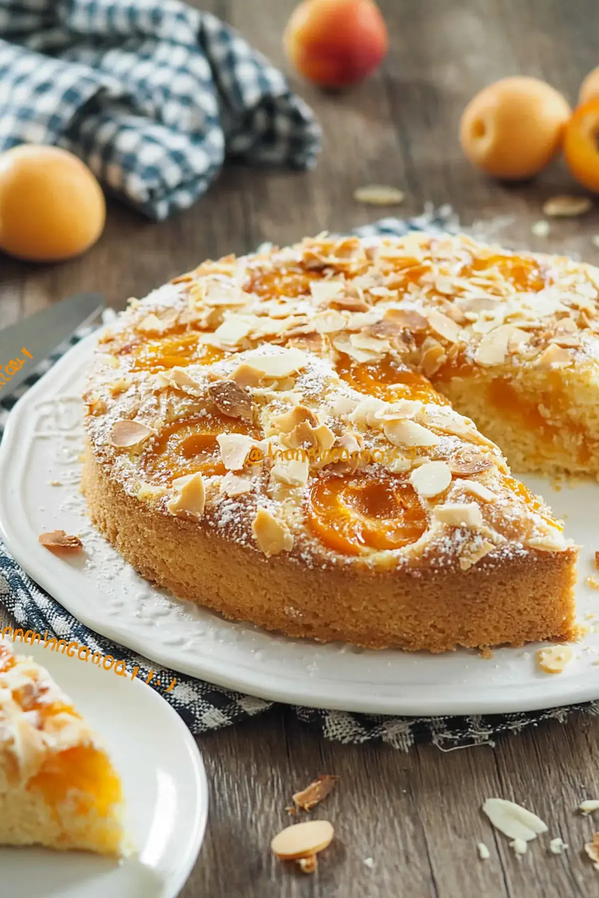 Aprikosenkuchen mit Rührteig