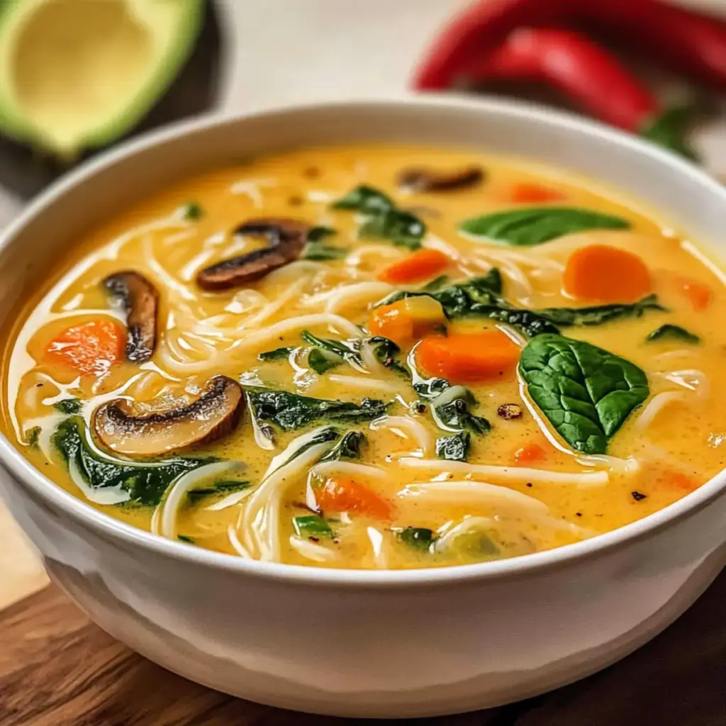 Asiatische Kokos-Curry-Suppe