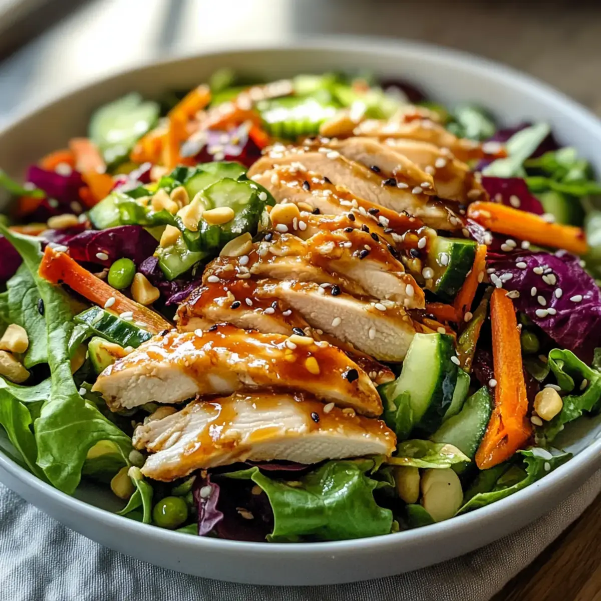 Asiatischer Sesam-Hühnchen-Salat