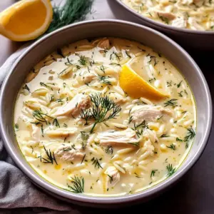Avgolemono-Suppe mit Orzo