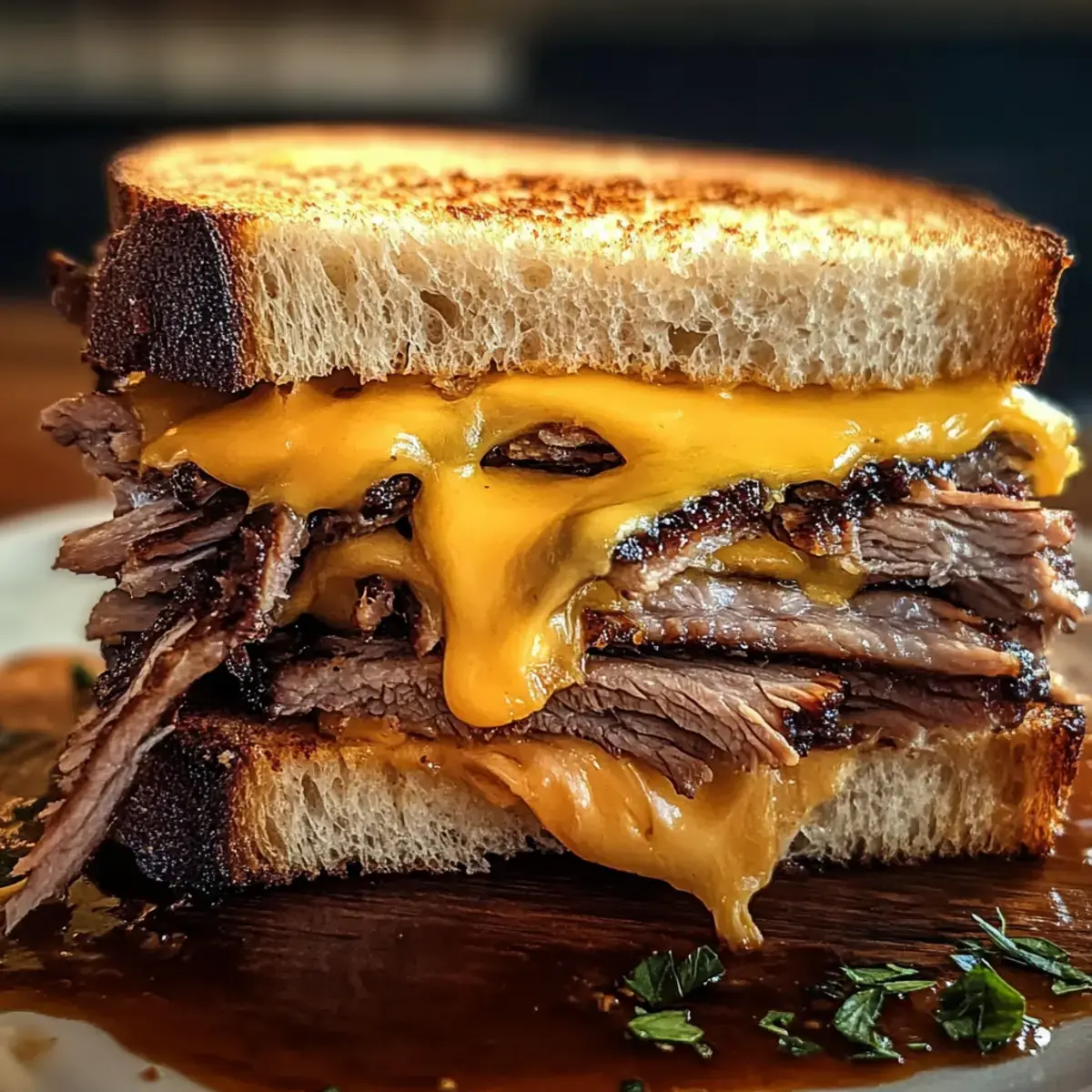 BBQ Brisket Schmelzen: Herzhaft und Schnell Genießen 2 BBQ Brisket Schmelzen