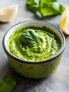 Leckeres Basilikum Pesto Aioli