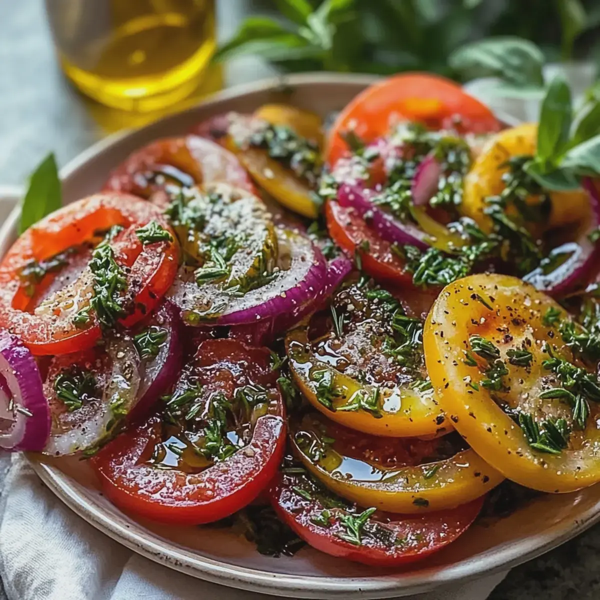 Basilikum Tomatensalat