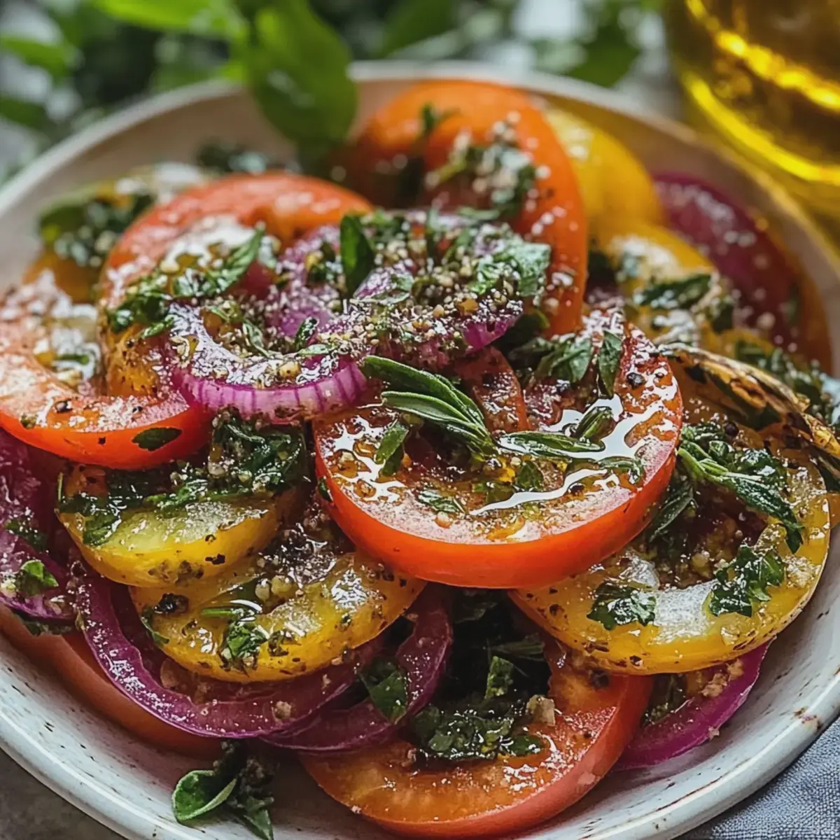 Basilikum Tomatensalat