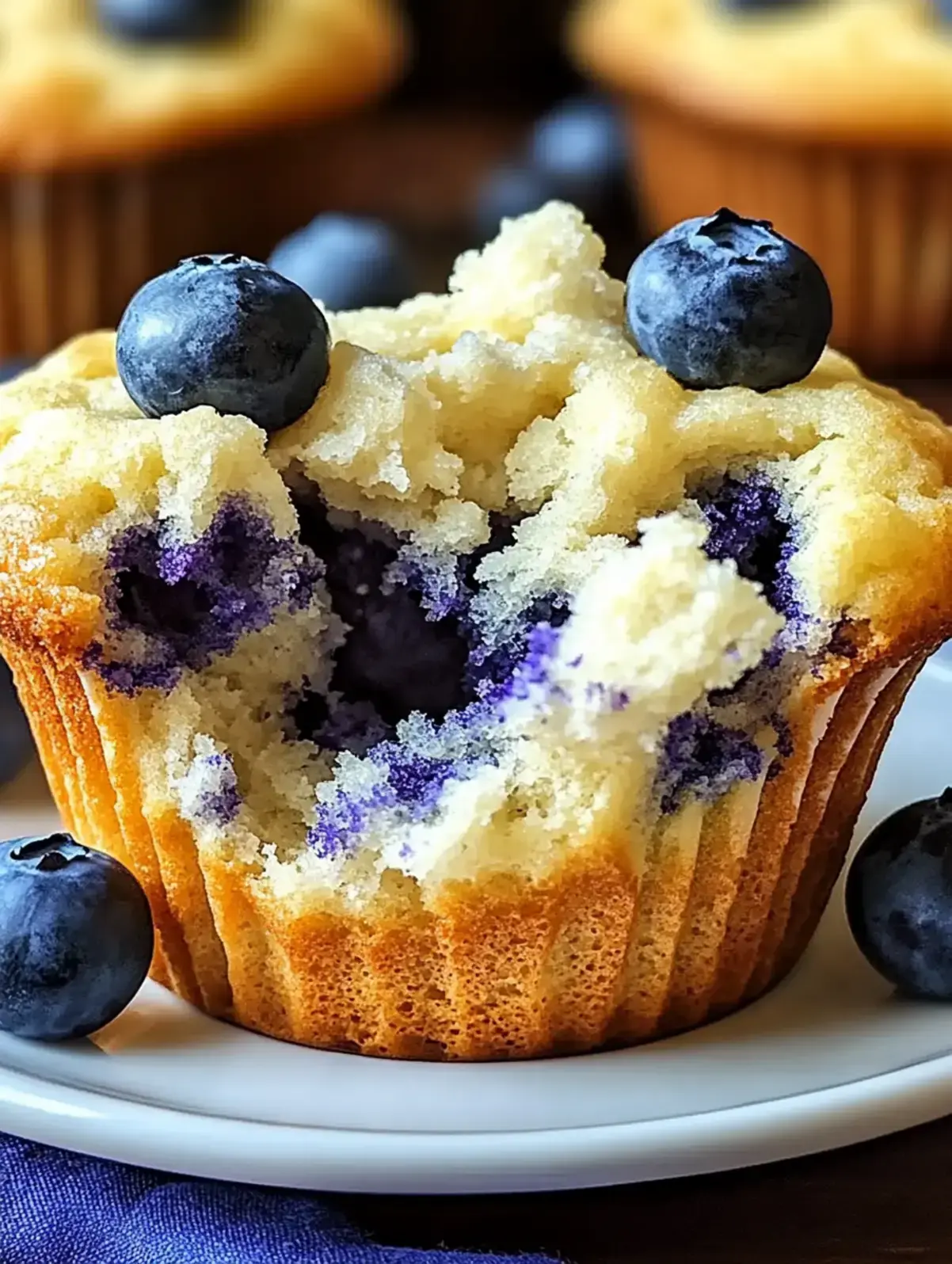 Saftige Blaubeer-Muffins für jeden Anlass mit Frischkäse 2 Blaubeer-Muffins mit Frischkäse